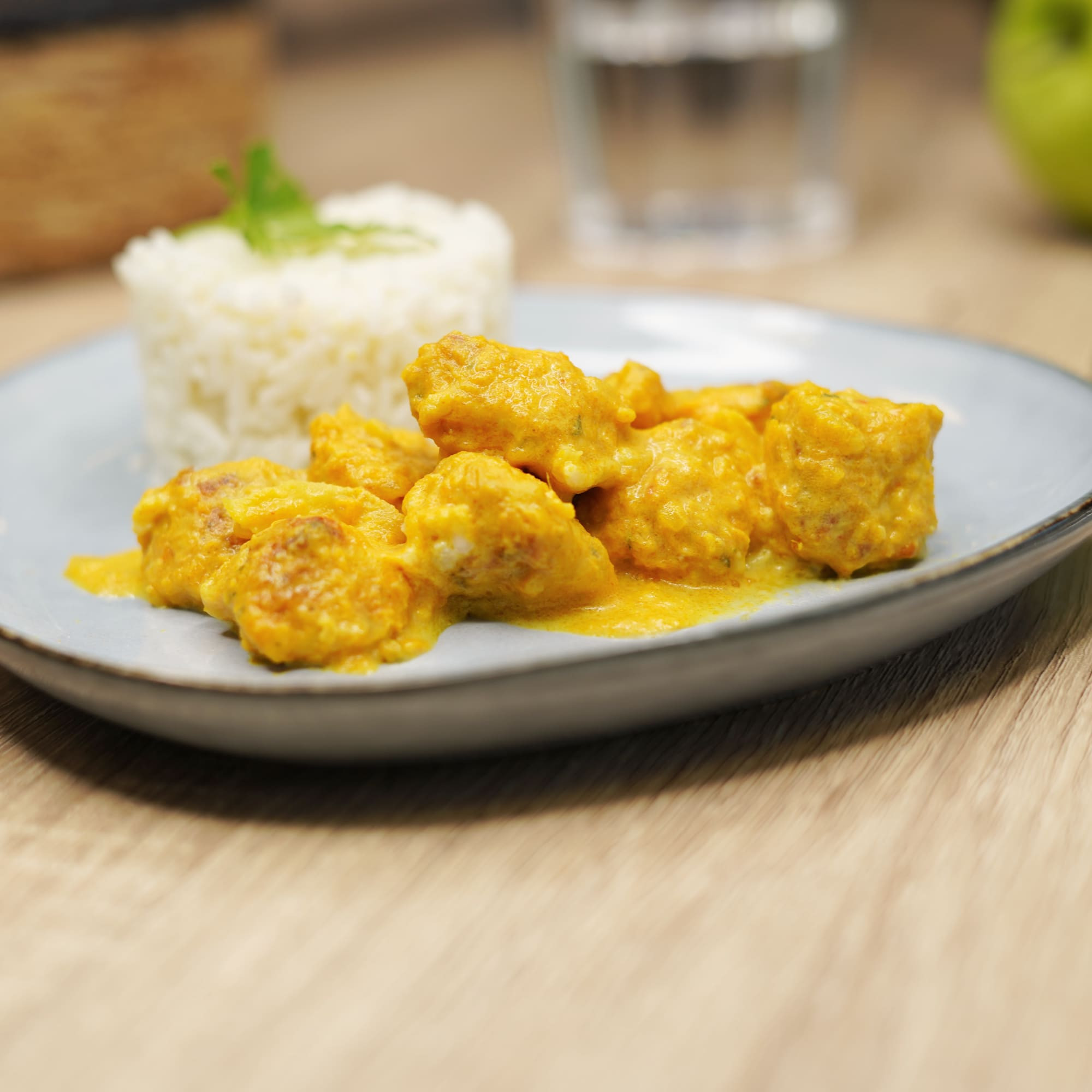 Tika au curry et riz thai Tika au curry et riz thai